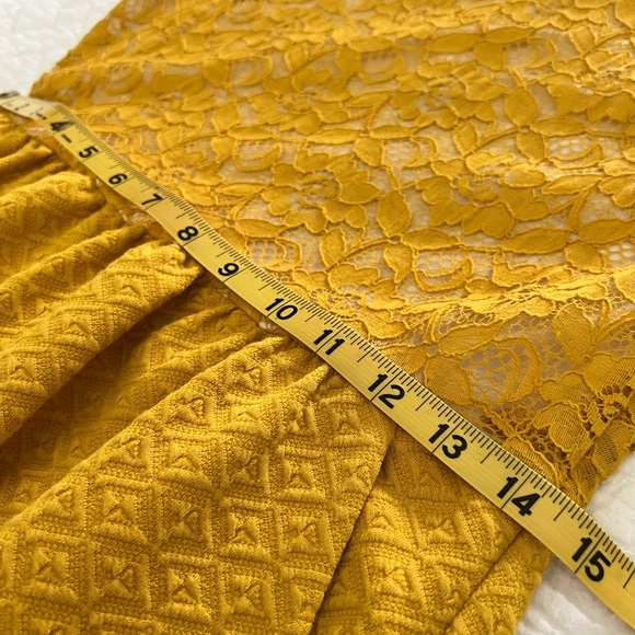 Maeve x Anthropologie Yellow Lace Bodice A-line Dress w/ Pockets! Size Medium - Picture 17 of 17